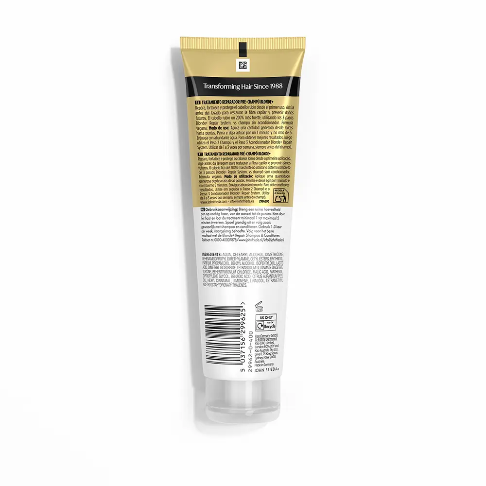 JOHN FRIEDA BLONDE+ REPAIR SYSTEM repair treatment 150 ml JOHN FRIEDA BLONDE+ REPAIR SYSTEM repair treatment 150 ml