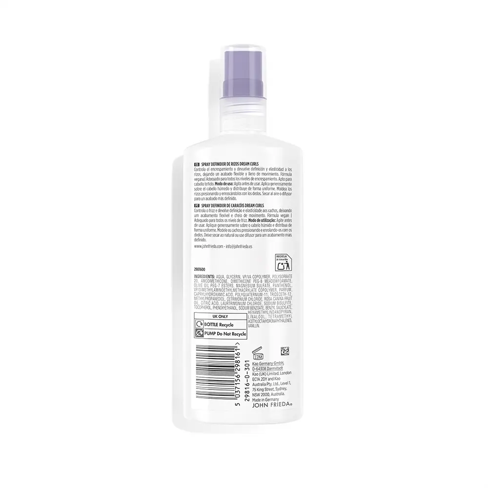 JOHN FRIEDA FRIZZ-EASE dream curls curl definer spray 200 ml JOHN FRIEDA FRIZZ-EASE dream curls curl definer spray 200 ml