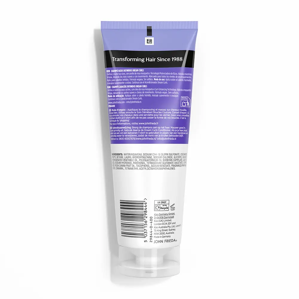 JOHN FRIEDA FRIZZ-EASE dream curls curl defining shampoo 250 ml JOHN FRIEDA FRIZZ-EASE dream curls curl defining shampoo 250 ml