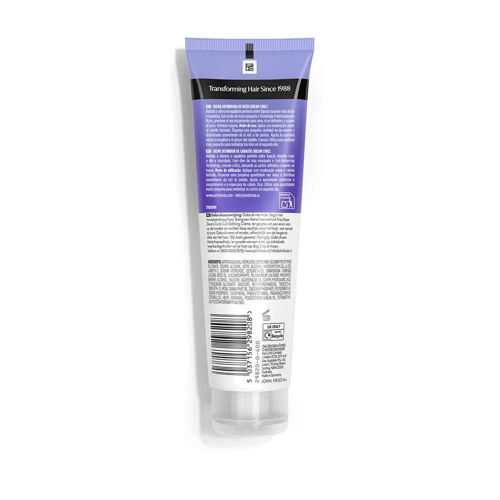 JOHN FRIEDA FRIZZ-EASE dream curls curl defining cream 150 ml JOHN FRIEDA FRIZZ-EASE dream curls curl defining cream 150 ml