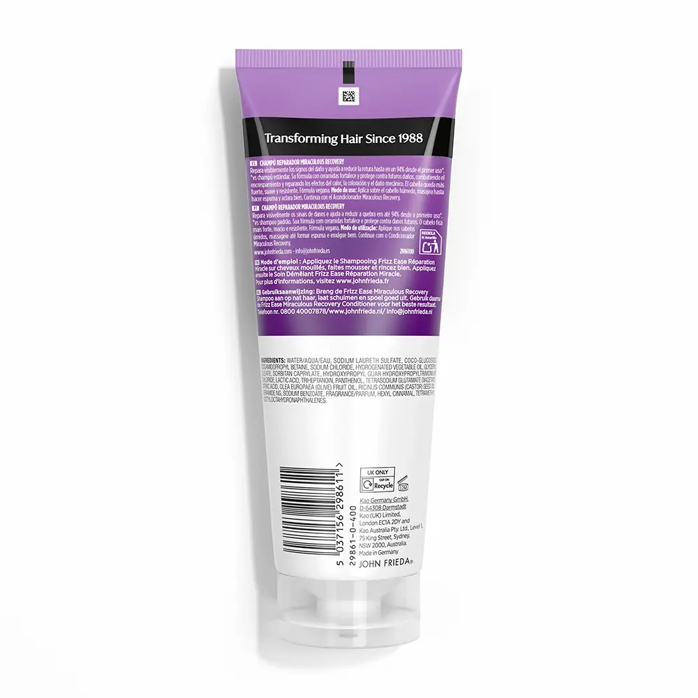JOHN FRIEDA FRIZZ-EASE miraculous recovery strengthening shampoo 250 ml JOHN FRIEDA FRIZZ-EASE miraculous recovery strengthening shampoo 250 ml - Image 2