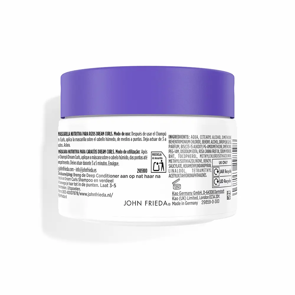 JOHN FRIEDA FRIZZ-EASE dream curls nourishing curl mask 250 ml JOHN FRIEDA FRIZZ-EASE dream curls nourishing curl mask 250 ml - Image 2