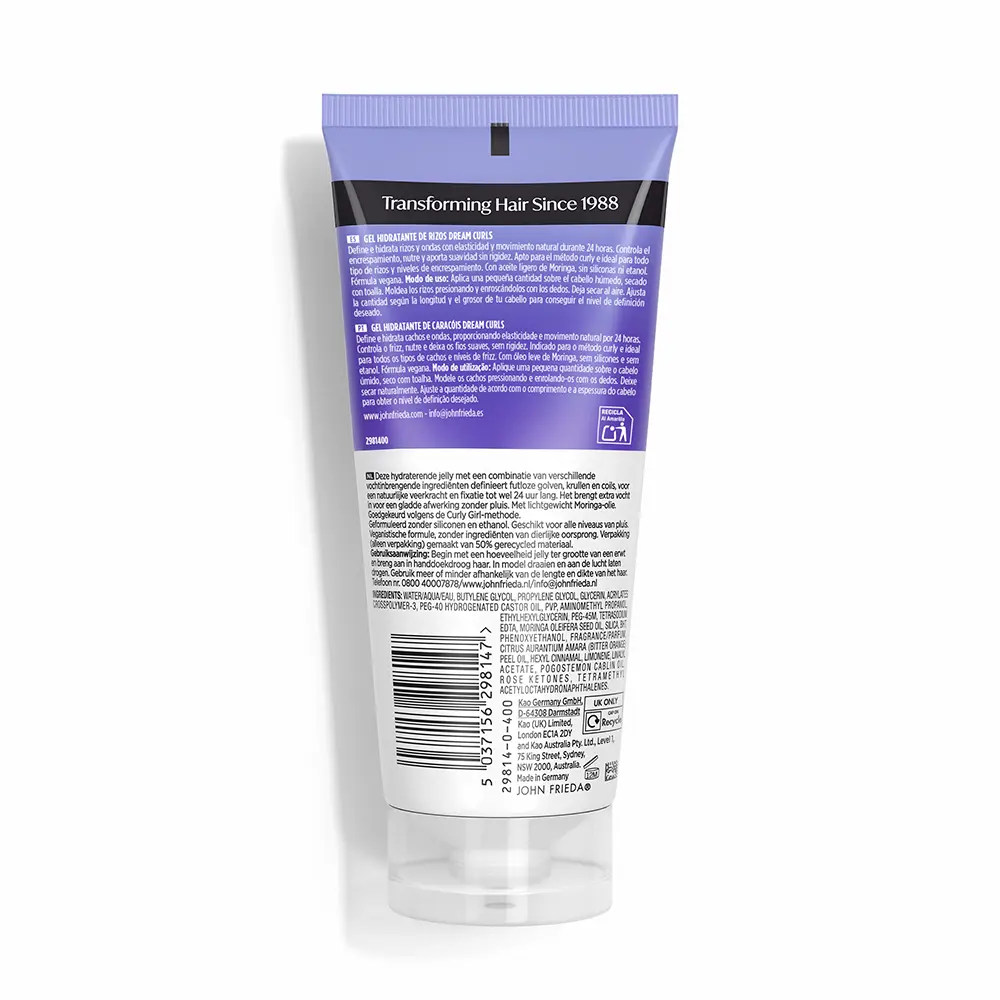 JOHN FRIEDA FRIZZ-EASE dream curls moisturizing gel for curls 200 ml JOHN FRIEDA FRIZZ-EASE dream curls moisturizing gel for curls 200 ml