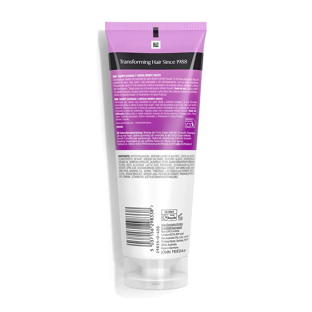 JOHN FRIEDA FRIZZ-EASE infinite smooth smoothing shampoo 250 ml JOHN FRIEDA FRIZZ-EASE infinite smooth smoothing shampoo 250 ml