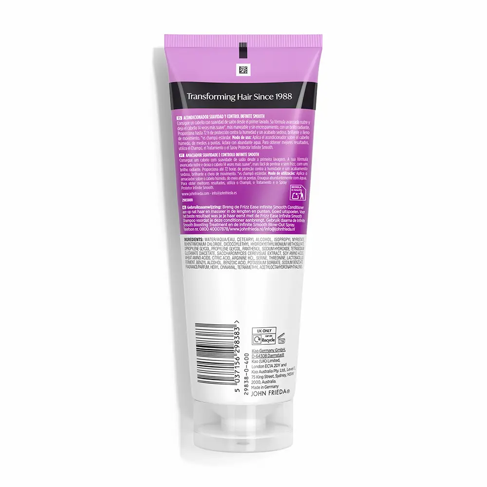 JOHN FRIEDA FRIZZ-EASE infinite smooth smoothing conditioner 250 ml JOHN FRIEDA FRIZZ-EASE infinite smooth smoothing conditioner 250 ml