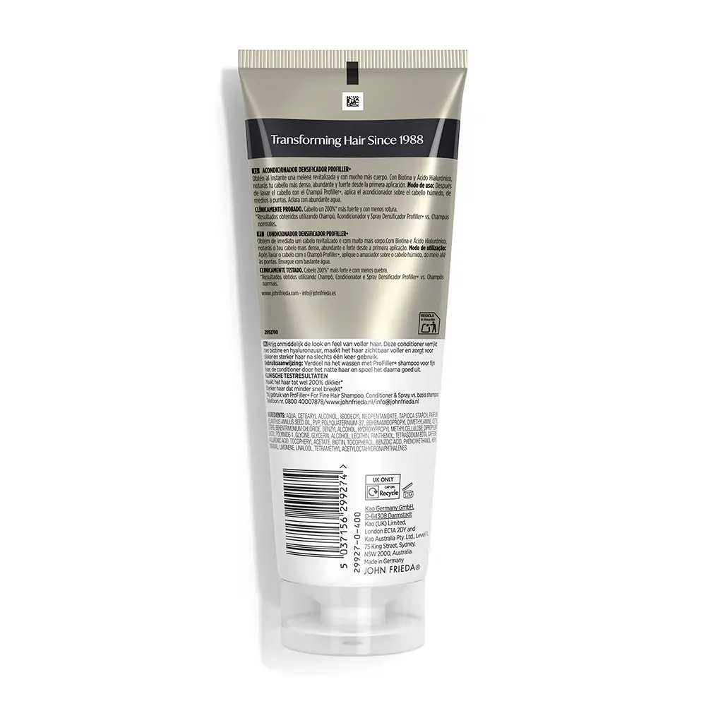 JOHN FRIEDA PROFILLER+ acondicionador densificador 250 ml JOHN FRIEDA PROFILLER+ acondicionador densificador 250 ml