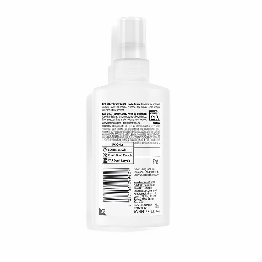 JOHN FRIEDA PROFILLER+ densificador spray 150 ml