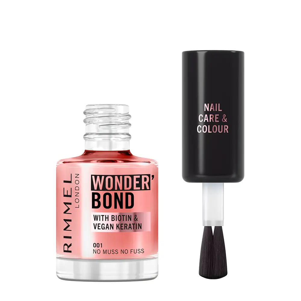RIMMEL LONDON WONDER'BOND nail polish #001-No Muss No Fuss 12 ml RIMMEL LONDON WONDER'BOND nail polish #001-No Muss No Fuss 12 ml