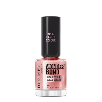 RIMMEL LONDON WONDER'BOND nail polish #001-No Muss No Fuss 12 ml RIMMEL LONDON WONDER'BOND nail polish #001-No Muss No Fuss 12 ml