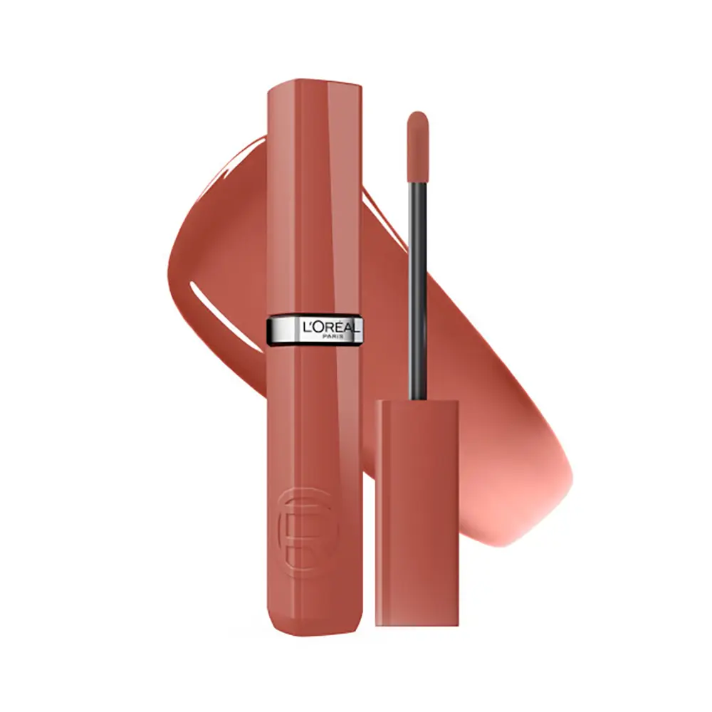 L'OREAL PARIS INFALLIBLE LAQUE liquid lip gloss with vinyl effect #Almond Nude 4.3 ml