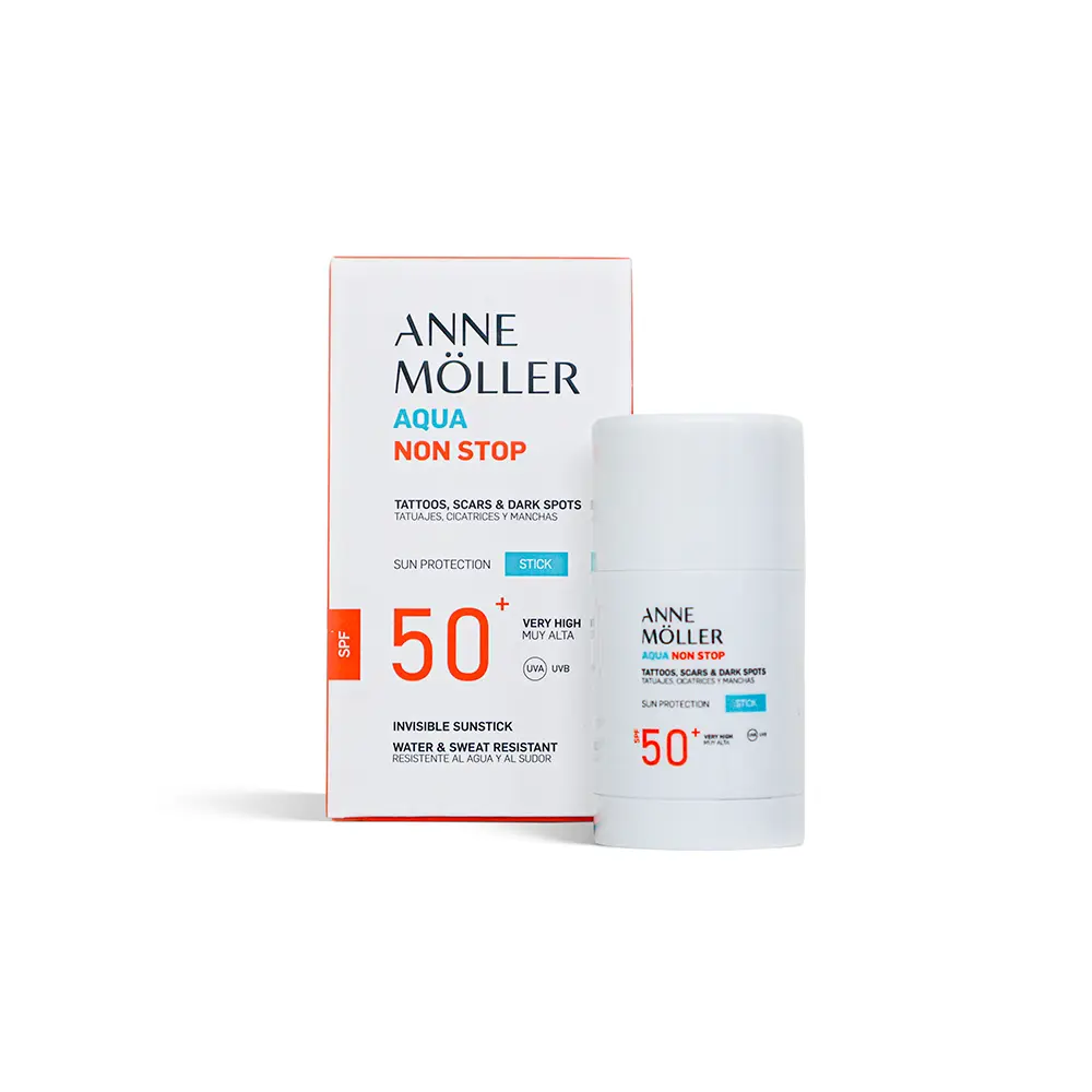 <span class="notranslate">ANNE MOLLER AQUA NON STOP</span> tattoos, scars and blemishes stick SPF50+ 25 gr