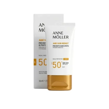 <span class="notranslate">ANNE MOLLER AGE SUN RESIST</span> prevents dark spots SPF50+ 50 ml