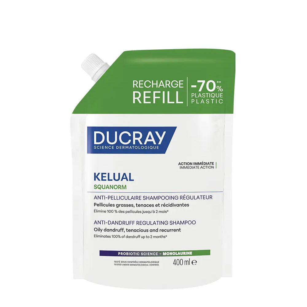 DUCRAY KELUAL SQUANORM shampoo for oily dandruff refill 400 ml DUCRAY KELUAL SQUANORM shampoo for oily dandruff refill 400 ml
