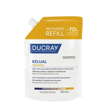 DUCRAY KELUAL SQUANORM shampoo for dry dandruff refill 400 ml