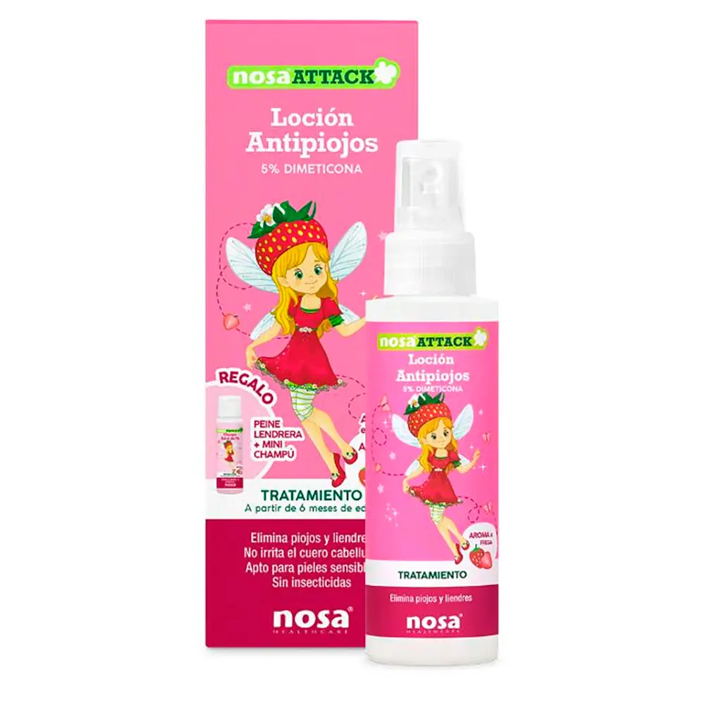 NOSA ATTACK anti-lice lotion dimethicone strawberry 100 ml NOSA ATTACK anti-lice lotion dimethicone strawberry 100 ml