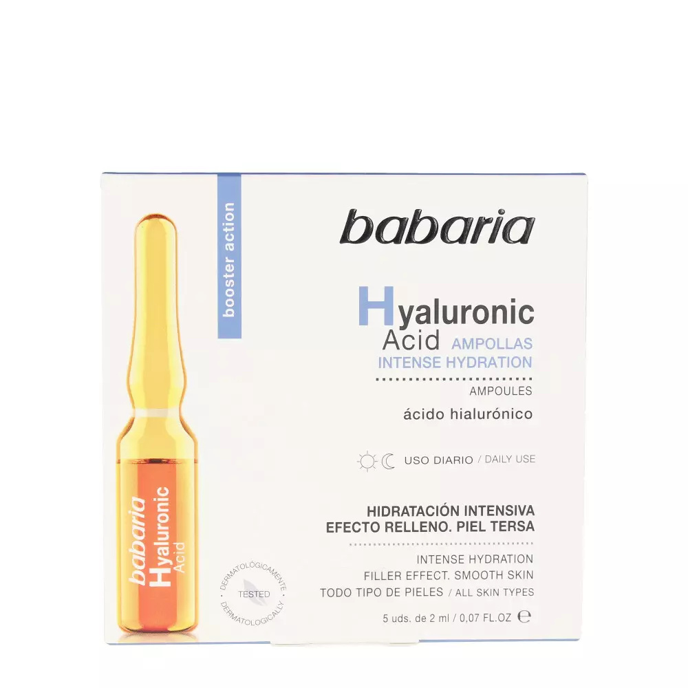 BABARIA HYALURONIC ACID intense hydration ampoules 5 x 2 ml BABARIA HYALURONIC ACID intense hydration ampoules 5 x 2 ml