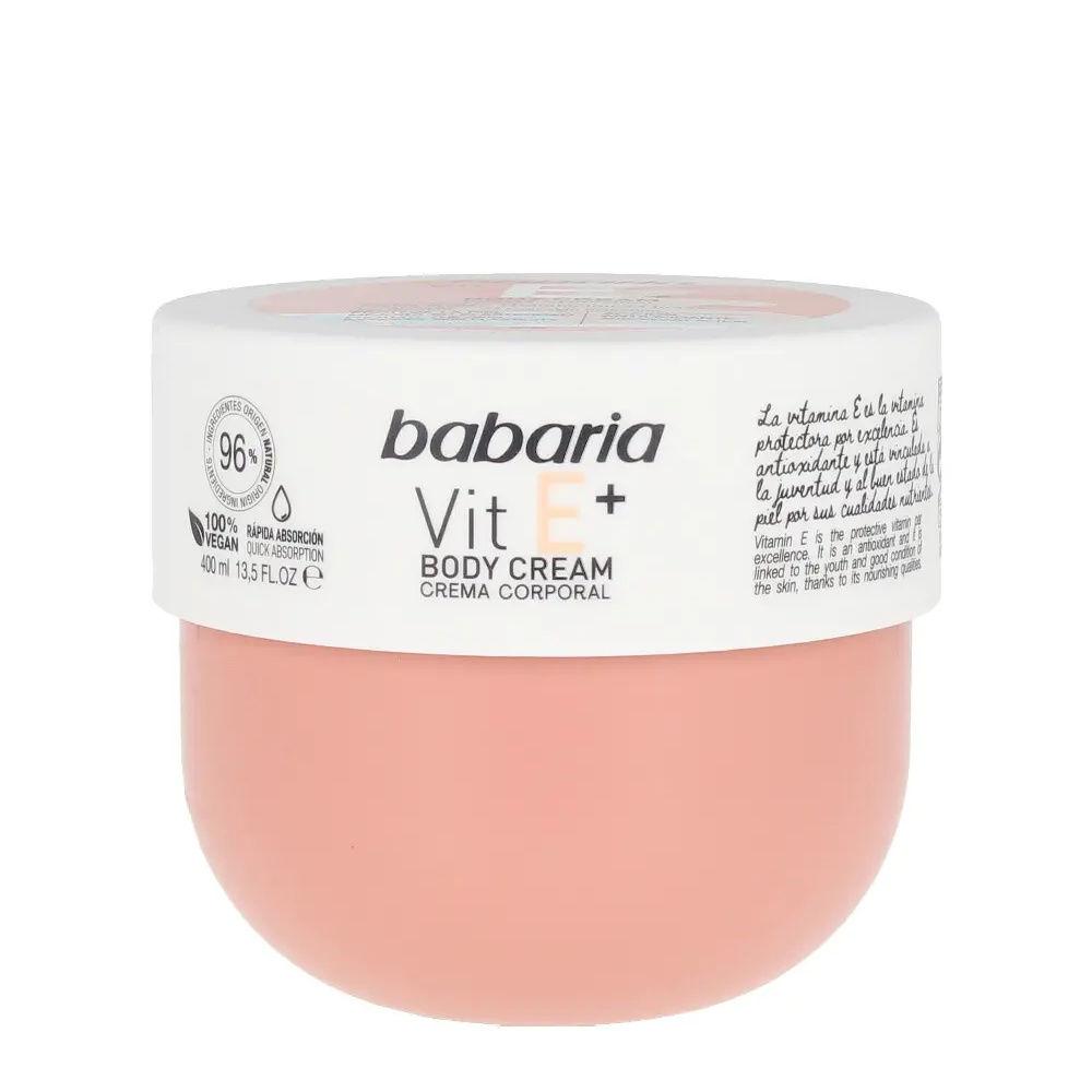 BABARIA VITAMIN E+ body cream 100% vegan 400 ml BABARIA VITAMIN E+ body cream 100% vegan 400 ml