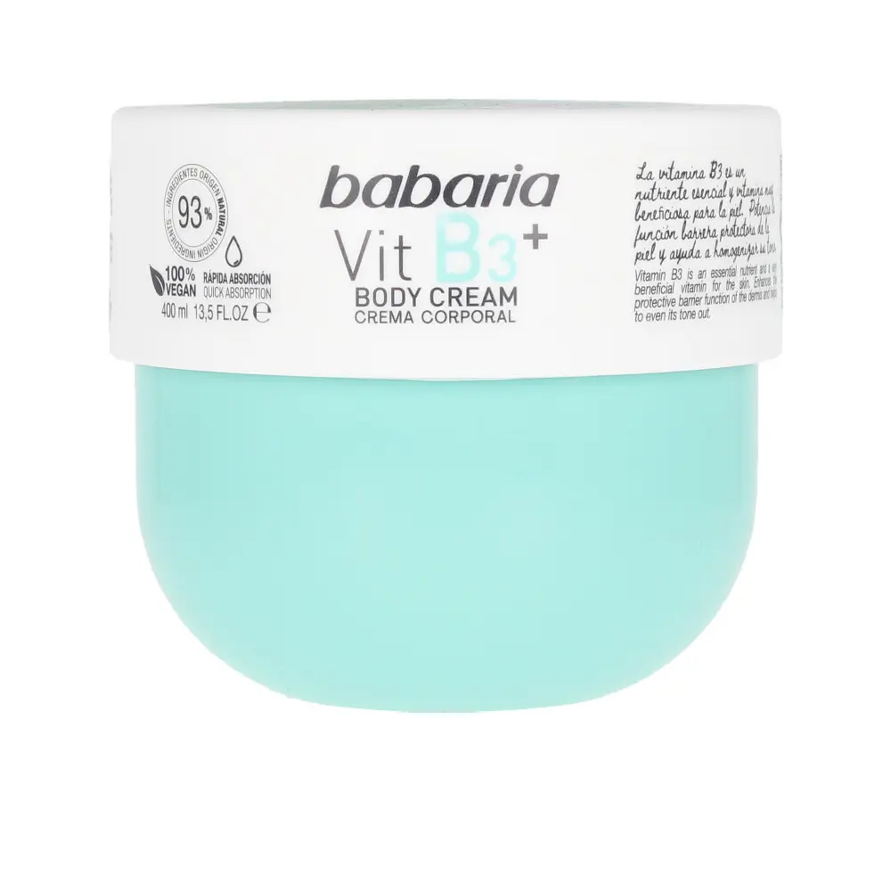 BABARIA VITAMIN B3+ body cream 100% vegan 400 ml BABARIA VITAMIN B3+ body cream 100% vegan 400 ml