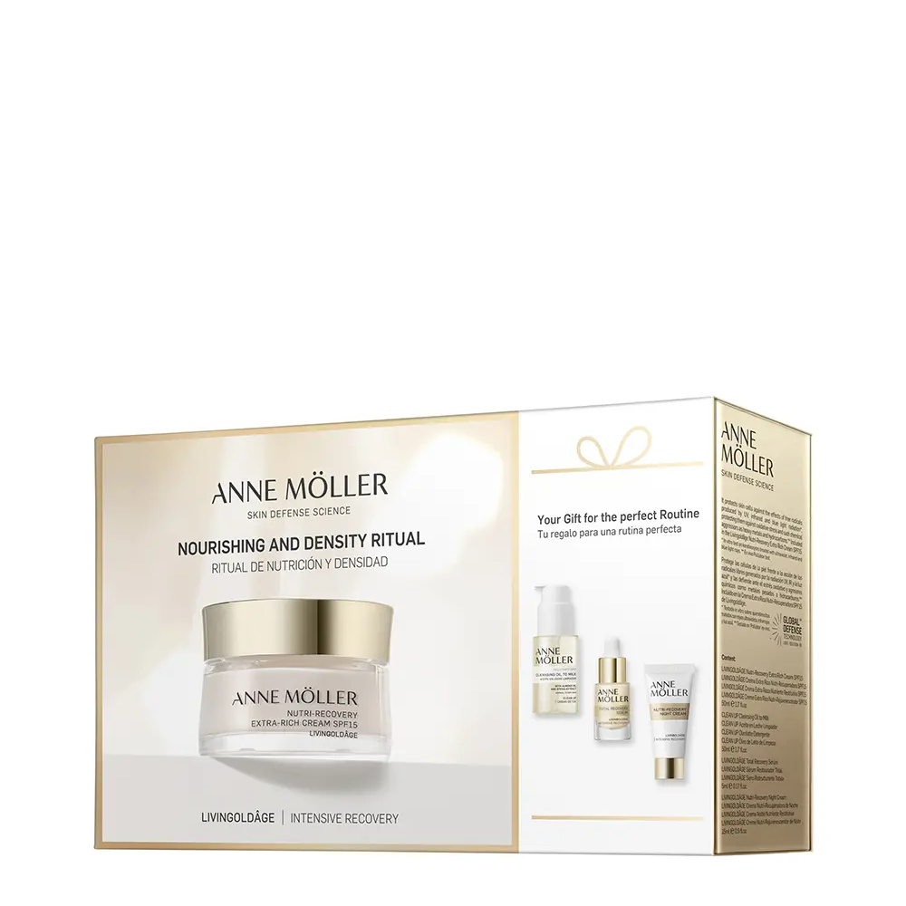 ANNE MOLLER LIVINGOLD?GE CREMA EXTRA RICA NUTRI-RECUPERADORA SPF15 ESTUCHE 4 pz ANNE MOLLER LIVINGOLD?GE CREMA EXTRA RICA NUTRI-RECUPERADORA SPF15 ESTUCHE 4 pz