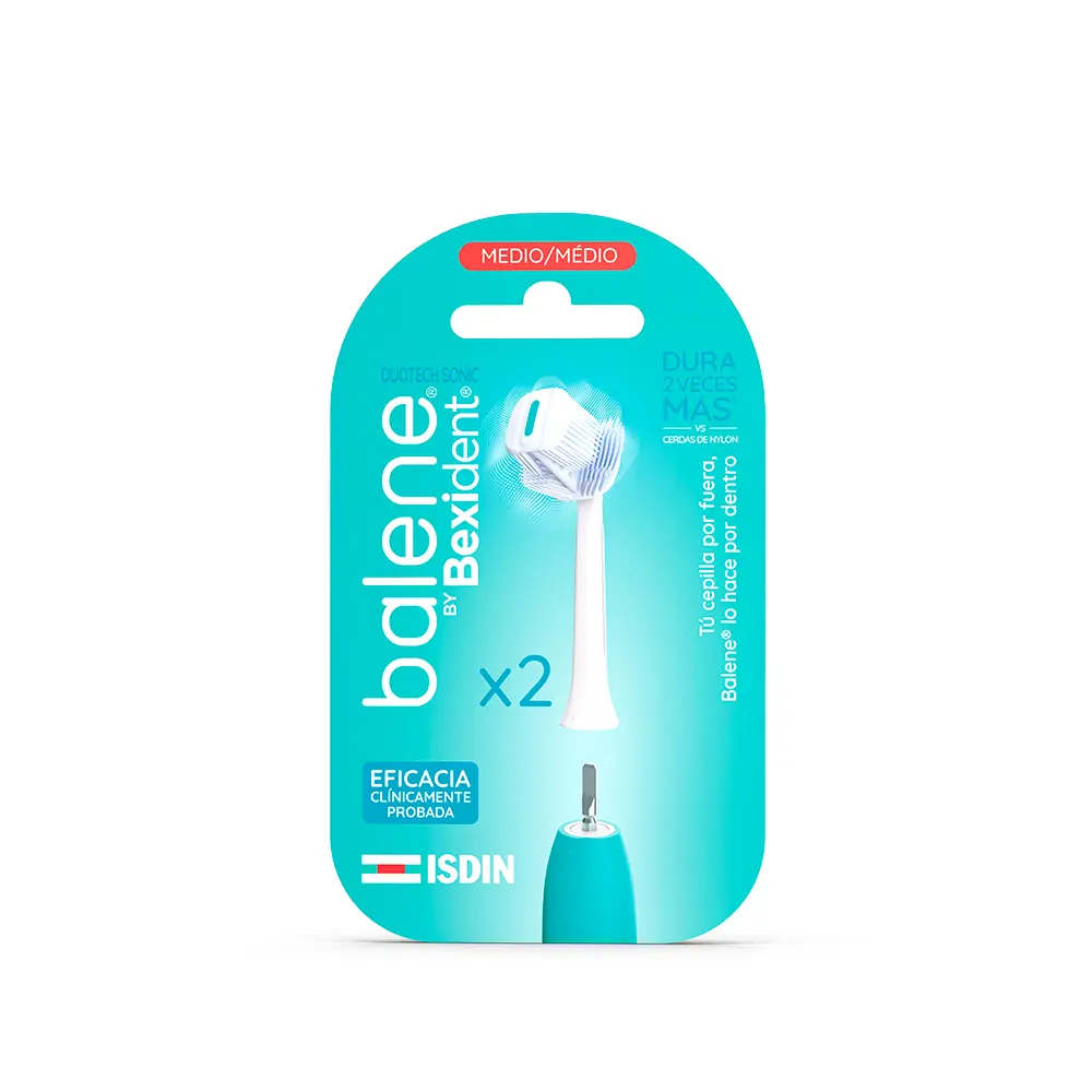 ISDIN BALENE BY BEXIDENT DUOTECH SONIC medium hardness printheads 2 units