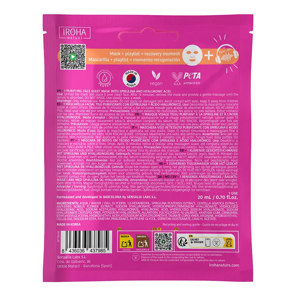 IROHA POST WORKOUT facial mask 1 u IROHA POST WORKOUT facial mask 1 u - Image 2