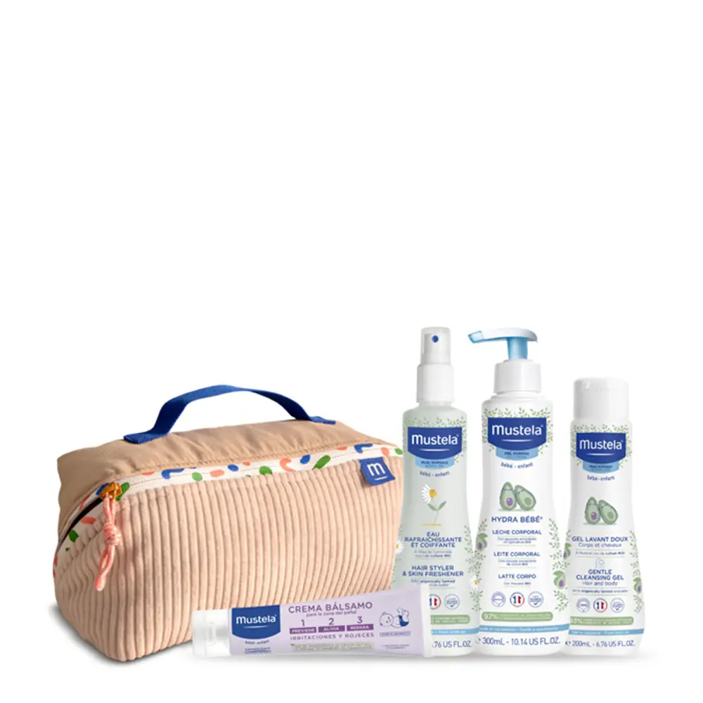 MUSTELA BABY-CHILD GREEN VANITY TOILETRY BAG CASE 5 pc MUSTELA BABY-CHILD GREEN VANITY TOILETRY BAG CASE 5 pc