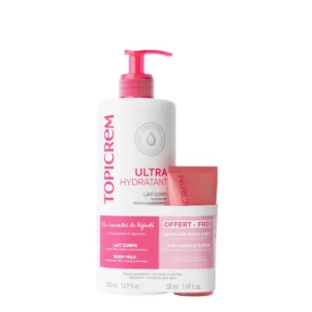 TOPICREM UH BODY MILK 500 ML + GENTLE EXFOLIANT 3-IN-1 PACK 2 pcs TOPICREM UH BODY MILK 500 ML + GENTLE EXFOLIANT 3-IN-1 PACK 2 pcs
