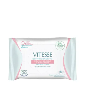 VITESSE Dermosensitive makeup remover wipes rebalance and soothe 25 units VITESSE Dermosensitive makeup remover wipes rebalance and soothe 25 units