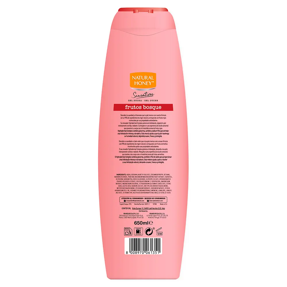 NATURAL HONEY FOREST FRUITS shower gel 650 ml NATURAL HONEY FOREST FRUITS shower gel 650 ml - Image 2