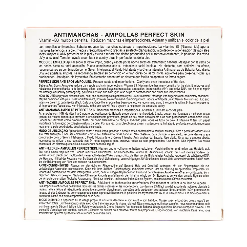 BABARIA ANTIMANCHAS ampollas perfect skin 5 x 2 ml