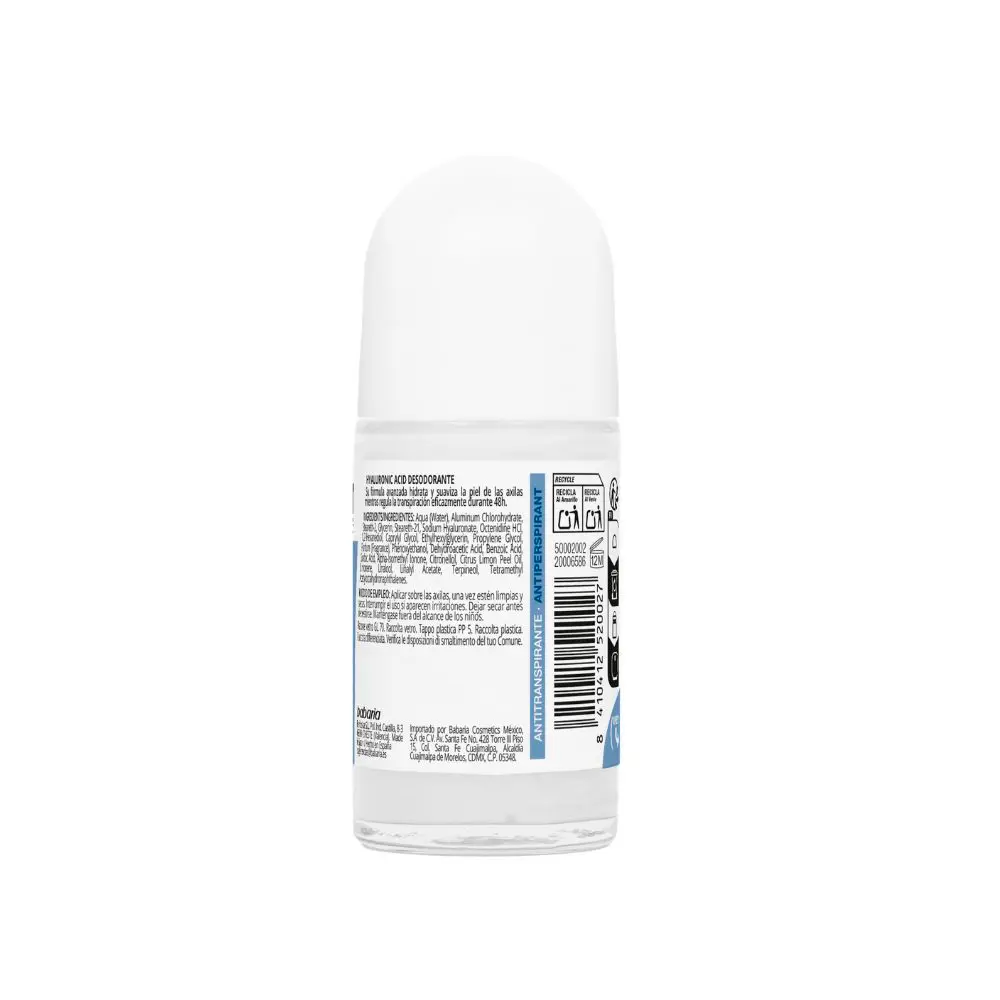 BABARIA HYALURONIC ACID desodorante roll-on 50 ml BABARIA HYALURONIC ACID desodorante roll-on 50 ml