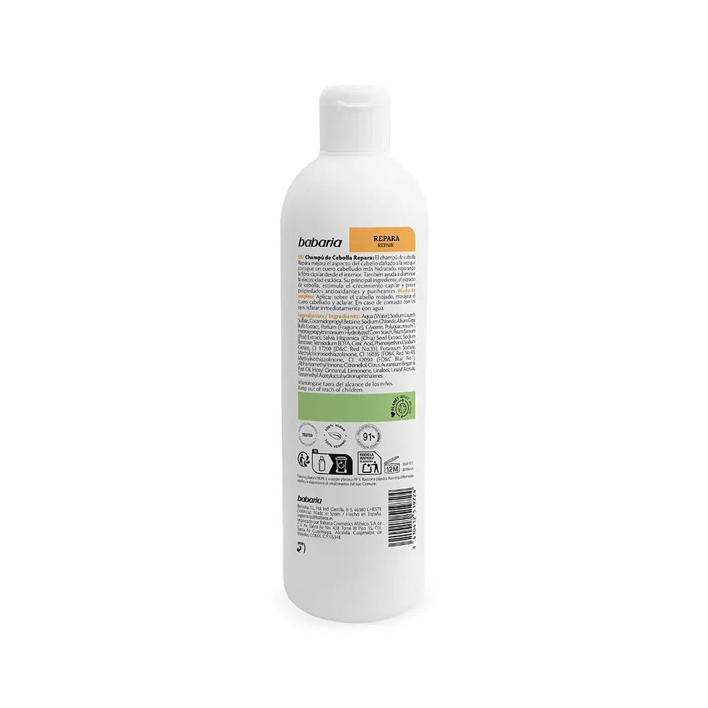 <span class="notranslate">BABARIA CEBOLLA</span> Onion repair shampoo 380 ml