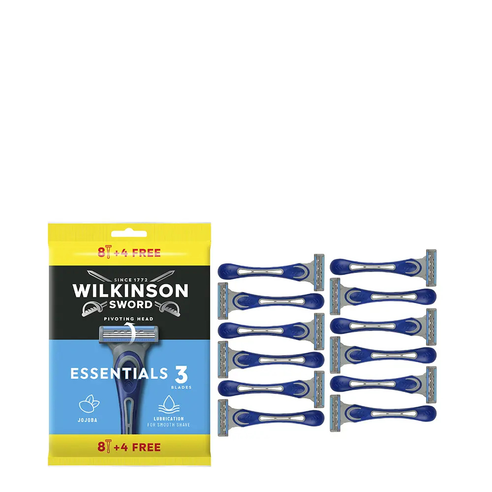 WILKINSON ESSENTIALS 3 disposable razors 12 units WILKINSON ESSENTIALS 3 disposable razors 12 units