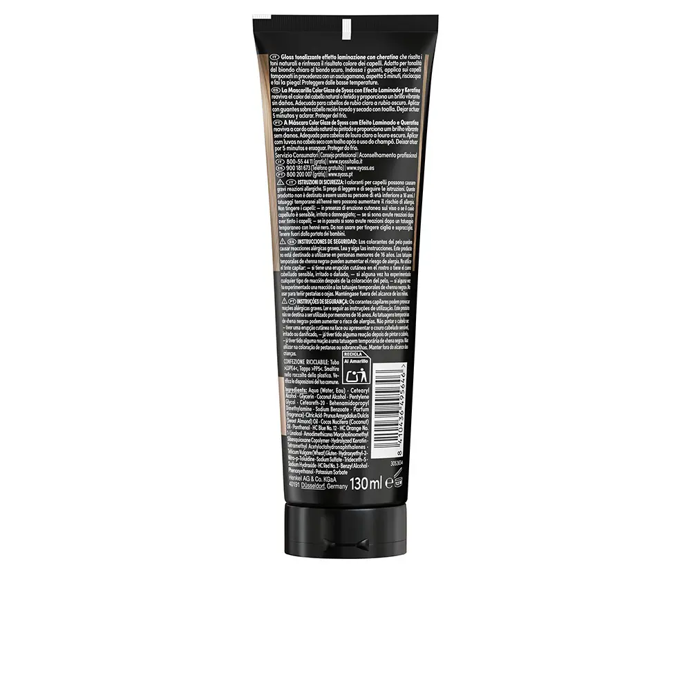 SYOSS COLOR GLAZE mattifying color mask with laminated effect #Blonde Beige 130 ml