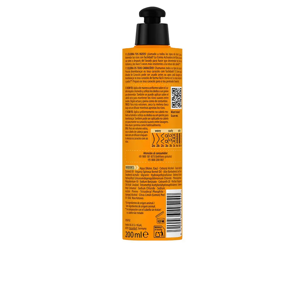 SCHWARZKOPF MASS MARKET GOT2B CURLZ curl activating cream 200 ml SCHWARZKOPF MASS MARKET GOT2B CURLZ curl activating cream 200 ml