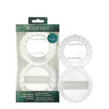 ECOTOOLS SEA GEMS PEARL PUFF Makeup Puff with Case and Mirror (2 units)